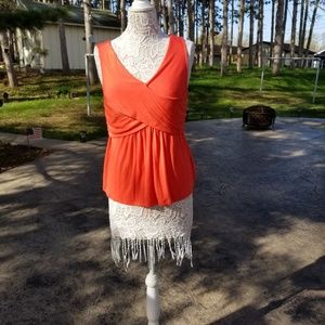 Skies Are Blue salmon sleeveless top